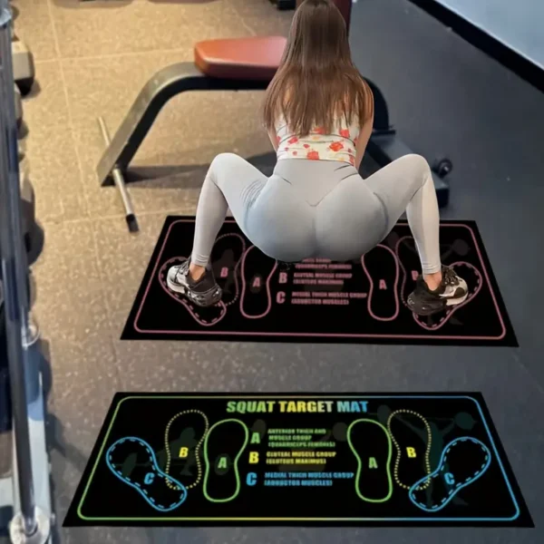 Non-Slip Durable Two-Color Squat Mat