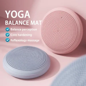 Yoga Balance Pad Set With Inflatable Core Trainer