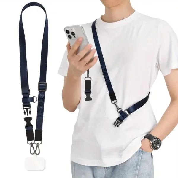 Multi-Functional Adjustable Back Clip & Crossbody Cell Phone Lanyard