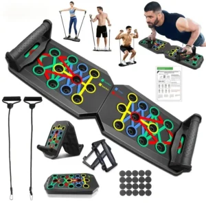 Adjustable Push Up Board with Resistance Bands